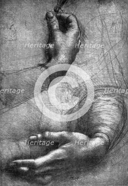 Study of hands, 15th century (1930).Artist: Leonardo da Vinci