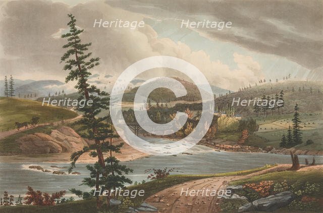 Junction of the Sacandaga and Hudson Rivers (No. 2 of The Hudson River Portfolio), 1821-22. Creator: John Hill.