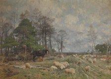 Heathland in Spring, c1870-1890. Creator: Florent Crabeels.