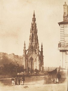 Edinburgh. The Scott Monument, 1843-47. Creators: David Octavius Hill, Robert Adamson, Hill & Adamson.