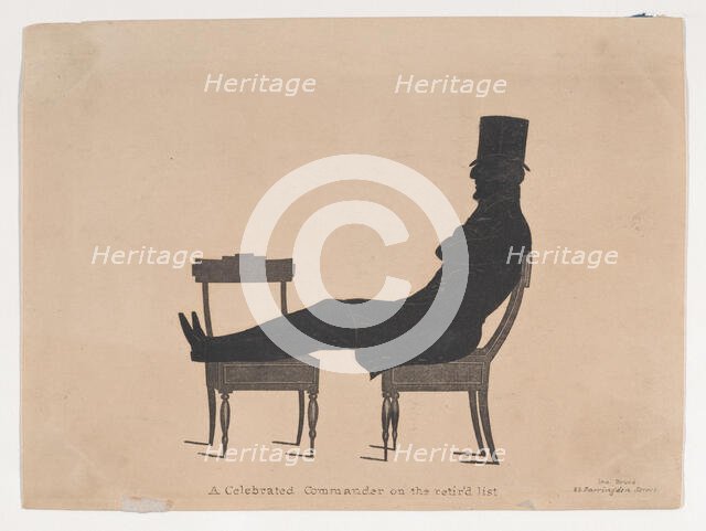 Silhouette of a Celebrated Commander on the Retir'd List, 1830-1835. Creator: John Bruce.