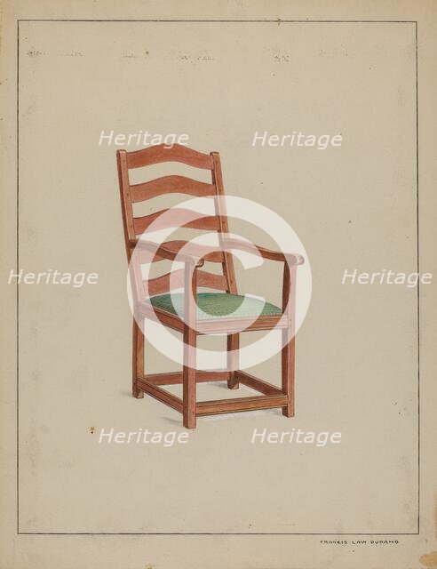Shaker Chair, c. 1936. Creator: Francis Law Durand.