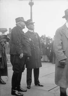 French Commission To U.S. Joffre & Chochefrat at Navy Yard, 1917. Creator: Harris & Ewing.
