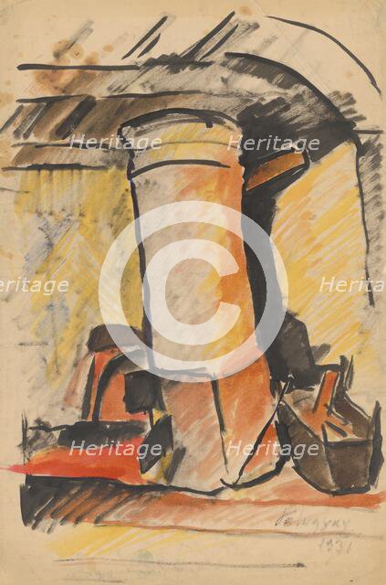 Still life - study for a painting, 1931. Creator: Zolo Palugyay.