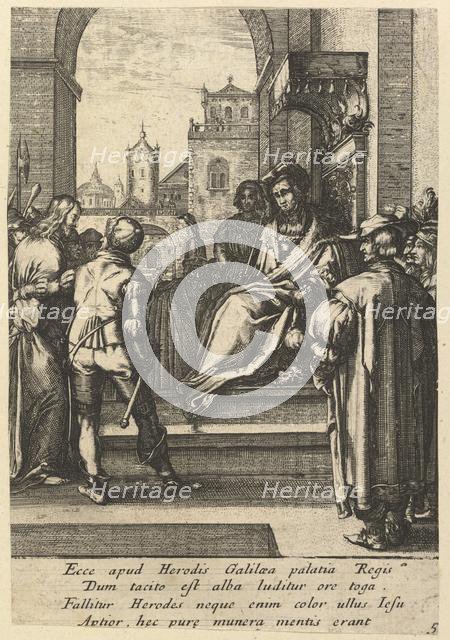 Christ Before Pilate, from The Passion of Christ, mid 17th century. Creator: Nicolas Cochin.