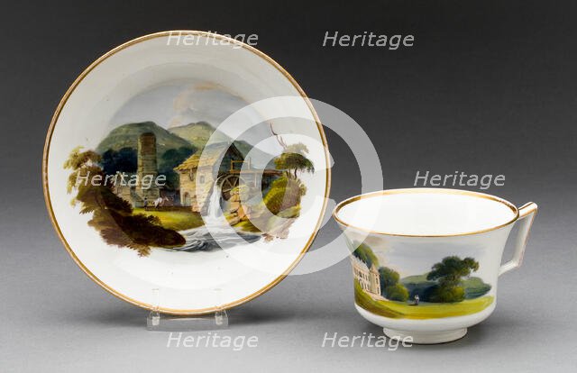 Cup and Saucer, Burslem, c. 1815. Creator: Wedgwood.