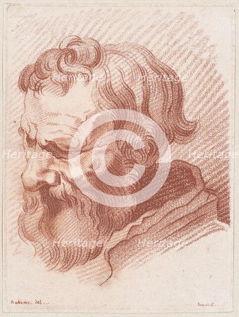 Head of a man with a beard, ca. 1755-93. Creator: Louis Marin Bonnet.