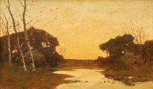Sunrise in the pine forest, 1906. Creator: Bertelli, Luigi (1858-1920).