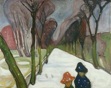 New Snow in the Avenue. Artist: Munch, Edvard (1863-1944)