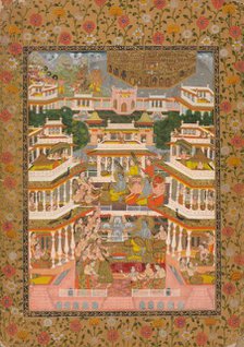 Tiered Court Scene, c. 1735. Creator: Chitarman II (Indian, c. 1680-?. 1750).