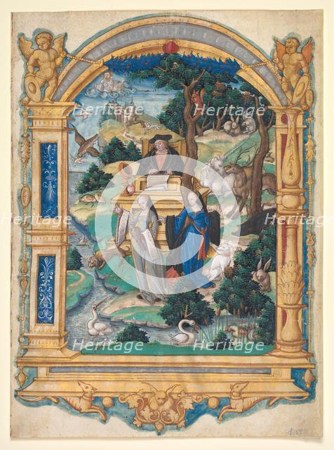 Frontispiece Miniature from the Manuscript of a Poem by Guillaume Crétin…, c. 1537-1540. Creator: Master of Francis I (French).