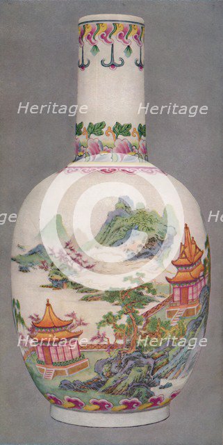 'Porcelain Bottle in the Ku Yueh Hsuan Style. Ch'Ien Long Period, 1736-1796', (1928). Artist: Unknown.