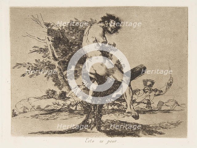 Plate 37 from 'The Disasters of War' (Los Desastres de La Guerra): 'This ..., 1810 (published 1863). Creator: Francisco Goya.