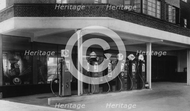 K model petrol pumps circa 1938. Creator: Unknown.
