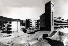 Overview of the group of 618 new homes built in the neighborhood of 'La Trinidad', Barcelona 1955.