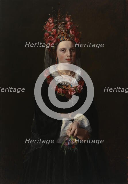 Peasant Bride from aland, 1869. Creator: Karl Emanuel Jansson.