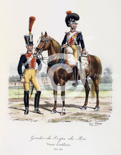 Gardes-du-Corps de Roi, Artillery Train, 1814-15 Artist: Eugene Titeux