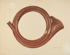 Zoar Pottery Assembly Horn, c. 1937. Creator: Fritz Boehmer.