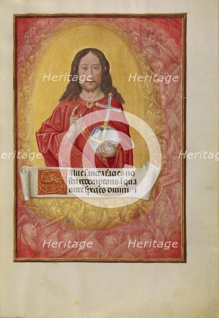 Christ in Majesty; Spinola Hours, about 1510-1520. Creator: Workshop of Master of the First Prayer Book of Maximilian.