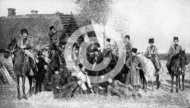 Riders of the plains and hunters of the hills, Georgia, 1922.Artist: Florence Farmborough