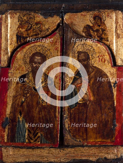 Portable triptych of Saint Nicholas. Creator: Unknown.