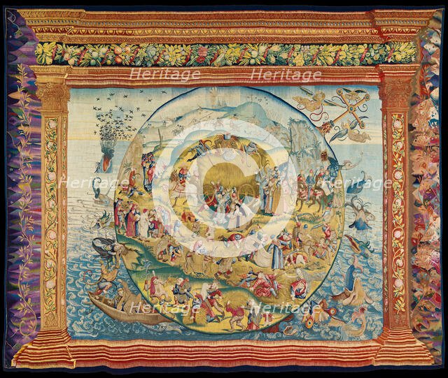The Haywain or Tribulations of human life (Tapestry), ca 1550-1565. Creator: Brussels Manufactory (1515-1525).