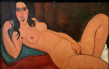 Reclining Nude with Loose Hair, 1917. Creator: Modigliani, Amedeo (1884-1920).