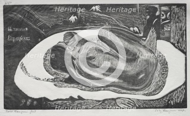 Noa Noa: Manao Yupapau ( Watched by the Spirts of the Dead), 1893-94. Creator: Paul Gauguin (French, 1848-1903).