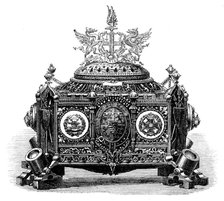 Casket presented to Prince Arthur with the Freedom of the City of London, 1871. Creator: Unknown.