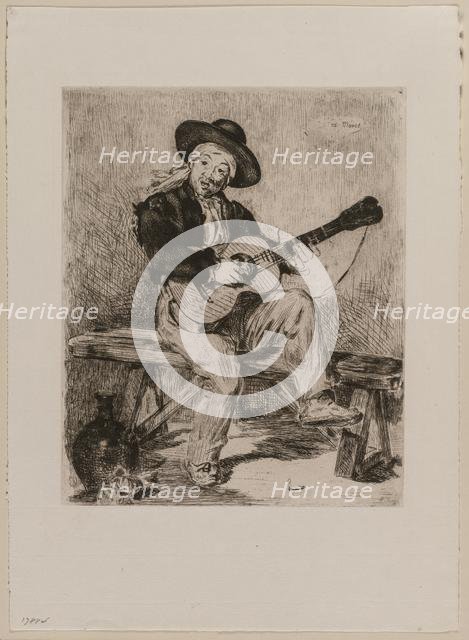 Le Guitarrero, 1861. Creator: Edouard Manet (French, 1832-1883).