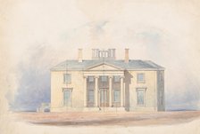 Design for a Classical Country House, Entrance Elevation, early 19th century. Creator: Anon.