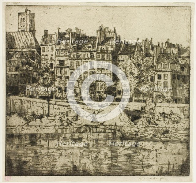 Quai de l'Hotel de Ville, Paris, 1900. Creator: Donald Shaw MacLaughlan.