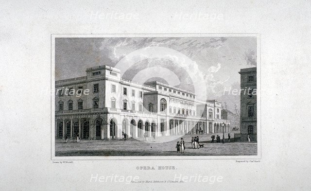 View of the King's Theatre, Haymarket, London, 1837.                                                 Artist: Charles Heath