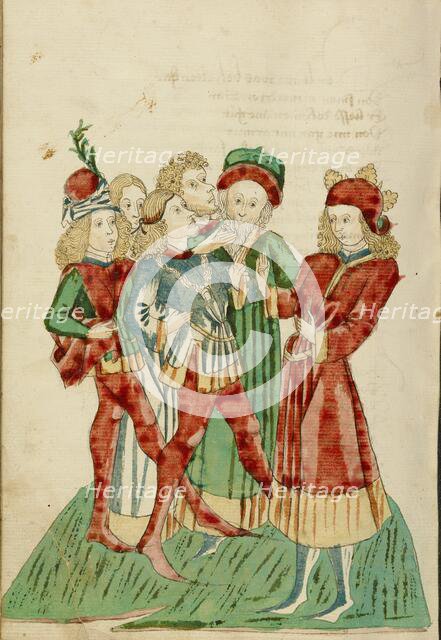 Josaphat Speaks to the Nobles; Barlaam und Josaphat, 1469. Creators: Hans Schilling, Diebolt Lauber.