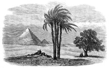 The Prince of Wales' Visit to Egypt: the Great Pyramid - from a drawing by Frank Dillon, 1862. Creator: Unknown.