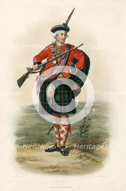 Shaw, from The Clans of the Scottish Highlands, pub. 1845 (colour lithograph)