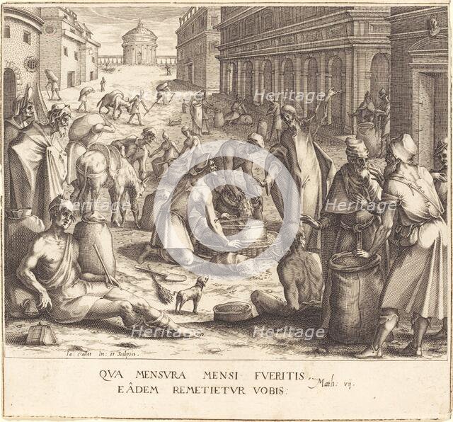 The Grain Weighers, 1608/1611. Creator: Jacques Callot.