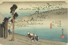 Futakawa: Sarugababa Plateau (Futakawa, Sarugababa), from the series "Fifty-three..., c. 1833/34. Creator: Ando Hiroshige.