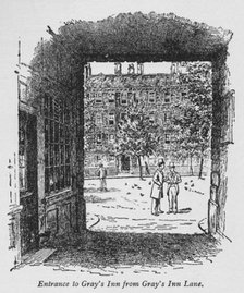 'Entrance to Gray's Inn from Gray's Inn Lane', c1918. Artist: Unknown.