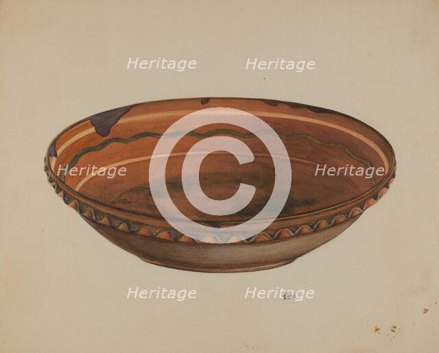Economy Pie Plate, c. 1937. Creator: Edward White.