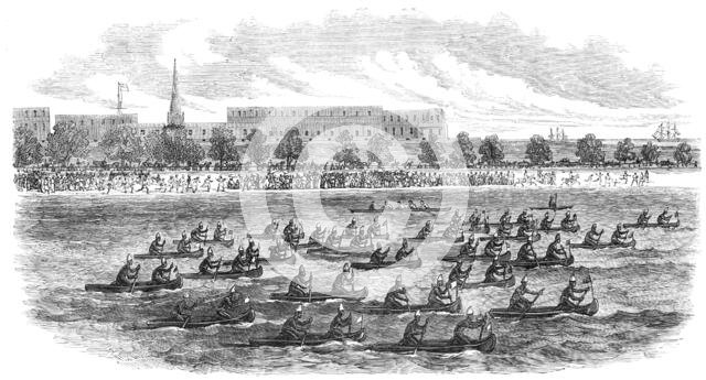 Catamaran race at Madras, 1868. Creator: Unknown.