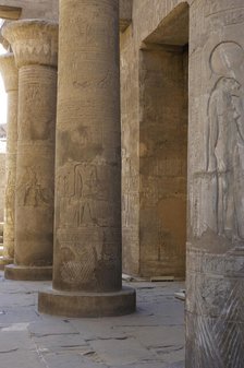 Papyrus column, Temple of Kom Ombo, Egypt, Ptolemaic Dynasty, 2nd century BC (2003). Creator: Unknown.