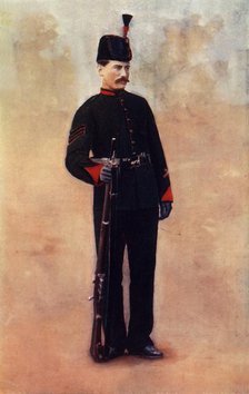 'Sergeant of the King's Royal Rifles', 1900. Creator: Gregory & Co.
