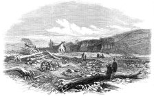 Illustrations of the Flood at Sheffield: the village of Malin Bridge after the flood, 1864. Creator: Unknown.