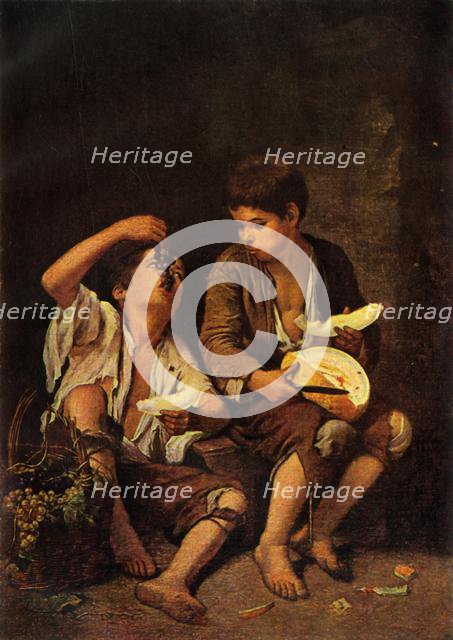 'The Melon Eaters', c1650, (1946).  Creator: Bartolomé Esteban Murillo.