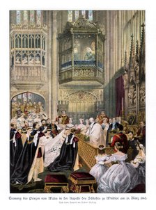 Princess Alexandra's and Prince Edward's wedding, St Georges Chapel at Windsor, (10th March 1863), 1Artist: Robert Dudley