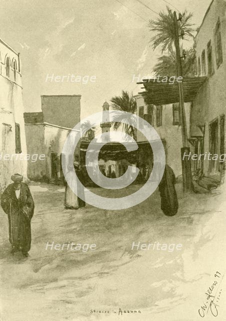 Street in Aswan, Egypt, 1898. Creator: Christian Wilhelm Allers.