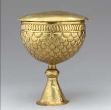 Gold Goblet and Cover (?), Avar or Byzantine, 700s. Creator: Unknown.