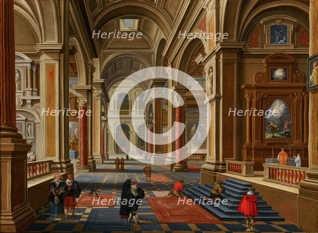 Interior of a Catholic Church. Creator: Bartholomeus van Bassen.