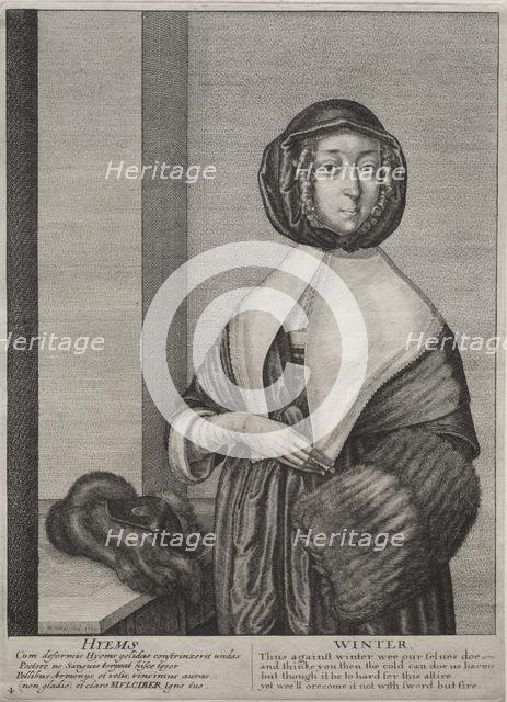 The Four Seasons: Winter, 1641. Creator: Wenceslaus Hollar (Bohemian, 1607-1677).